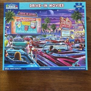 White Mountain Drive-In Movies Puzzle - 1000 Pieces